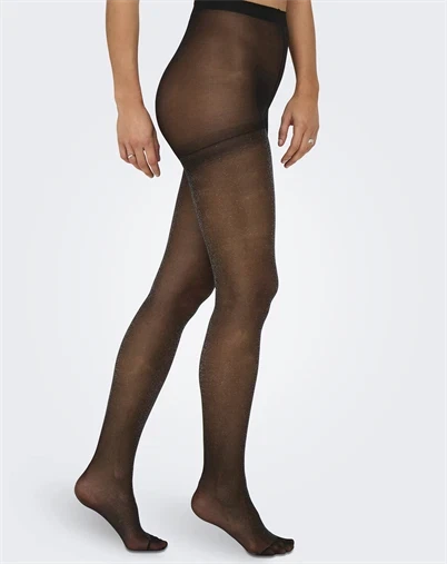 Only - ONLEa 20 Den Lurex Strømpebukser - Black